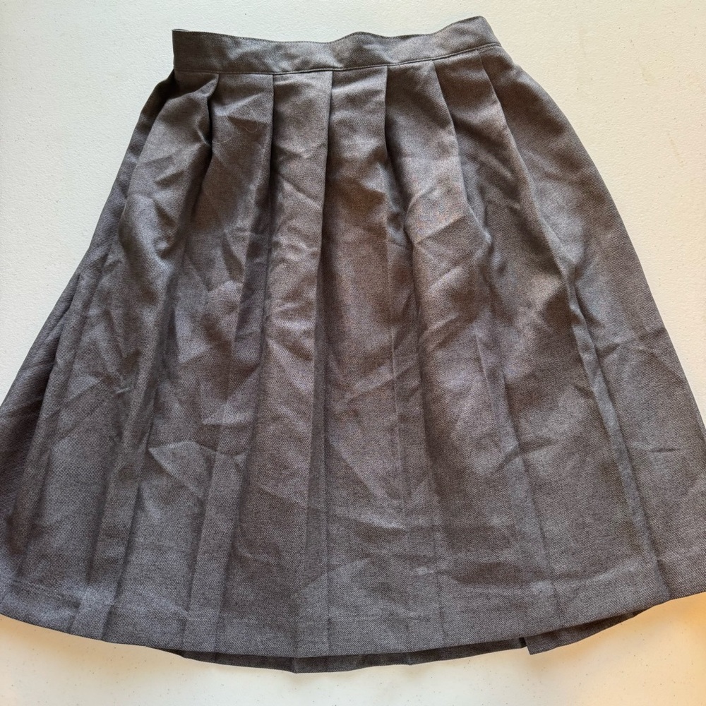 French Toast Charcoal A-Line Skirt